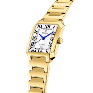 Festina - On The Square Collection - Montre cadran blanc et index chiffres romains pour femmes - F20680/1 – Image 3